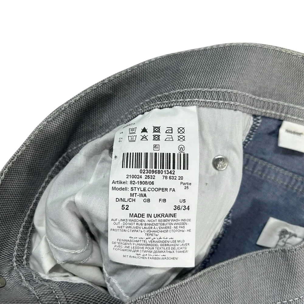 Brax Jeans Men's FITS 36x32 Gray 5‎ Pocket Cooper Tri Tone Flex Gray